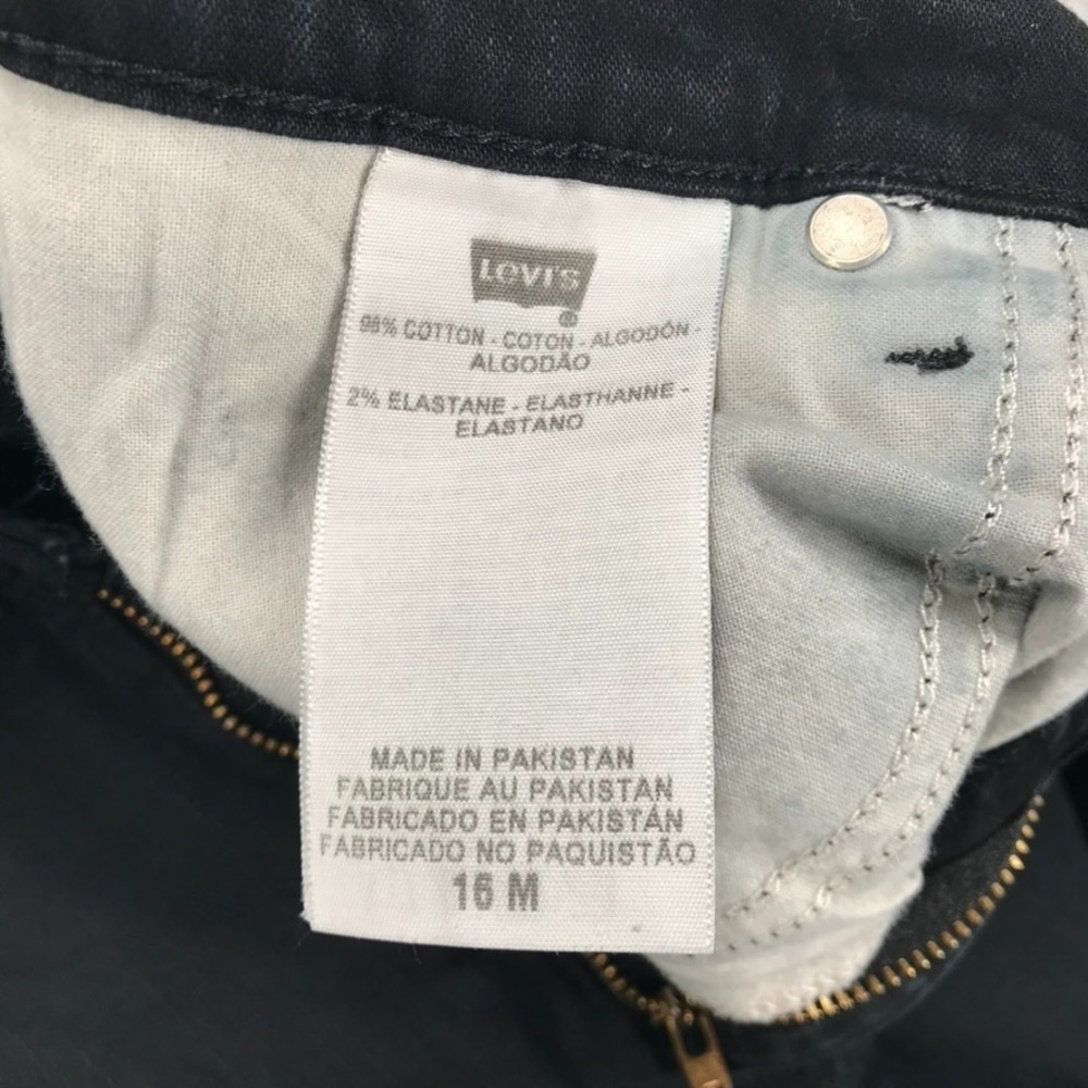 LEVIS 512 Size 16M Bootcut Black Denim Perfectly Slimming High Rise - Picture 7 of 16